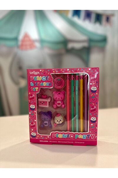 SMIGGLE Vision Silgi Kalem Kutusu Kırtasiye Seti Çocuk Okul Hediye Paketi Renkli