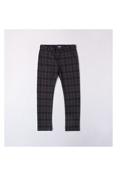 İDO Elegant Checkered Pants for Boys, I Do, Gray, 140-152 CM
