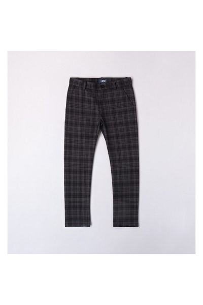 İDO Elegant Checkered Pants for Boys, I Do, Gray, 140-152 CM