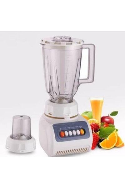 Generic Electric Blender 5 Speeds 1.5L with 2 Spice Mills, Motorpowered, Copper Wire 400W Sharp Stainless St