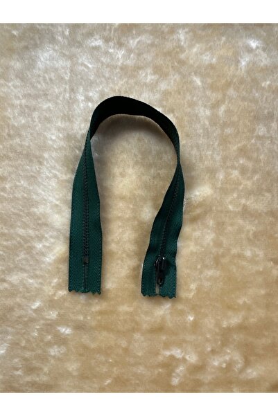 e tuhafiye 1Pcsopti Green Color Metal Threaded Zipper (30 cm)