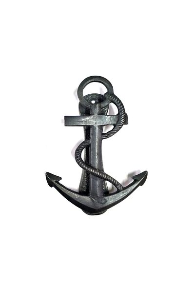 SepetBudur Antique Style Decorative Brass Rope, Anchor, Sailor, Sailor Door Knob, Lock - 170x60mm, Oxide