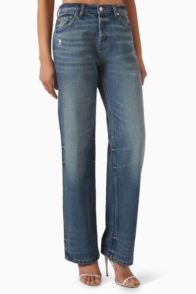 EB Denim Low Waist Baggy Jean - Dark Blue - Stylish and Comfortable Design wi...