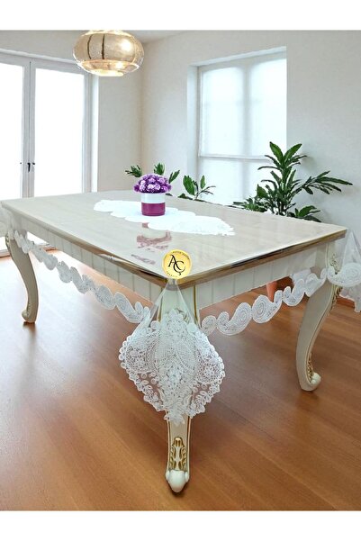 Altın Çeyiz Tekstil ŞEFFAF RUNNERLI MASA ÖRTÜSÜ