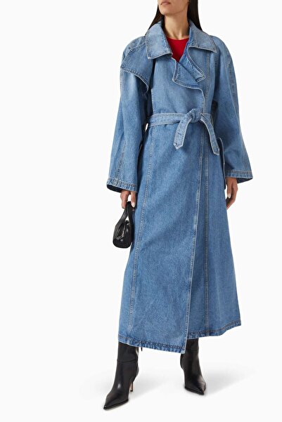 EB Denim Kosmo Trençkot - Mavi - Denim Kumaş, Rahat Siluet, Şık ve Dayanıklı Tasarım