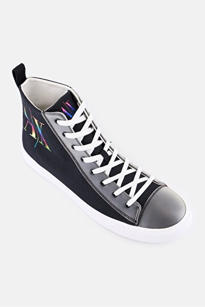 Armani Exchange Men Lace Up Sneakers, Black