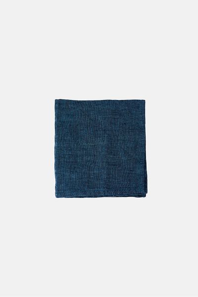 GREENGATE Heather Linen Napkin, Heather Navy