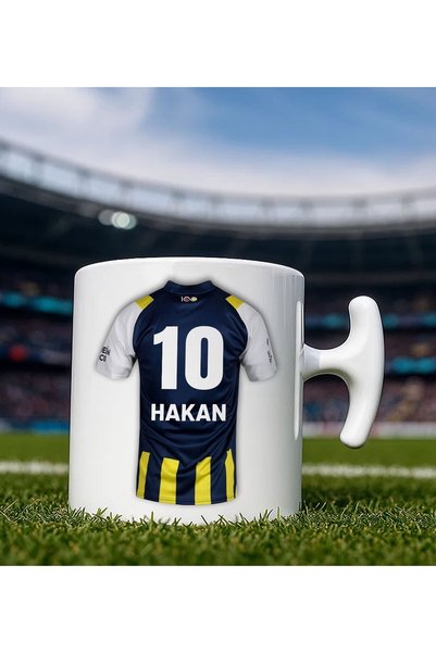 Bk Gift Kişiye Özel Sarı Lacivert Taraftar Forma Numarası ve İsim Tasarımlı B...