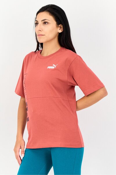Puma Women Relaxed Fit Short Sleeve Outdoors T-Shirts, Brown