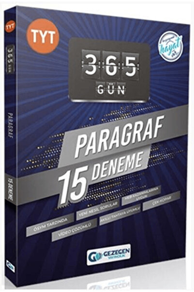 Gezegen Yayıncılık TYT Paragraf 365 Gün 15 Deneme / Kolektif / Gezegen Yayınc...