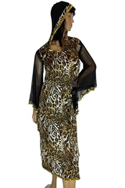 Generic Long Leopard Dance Gown with Open Sides