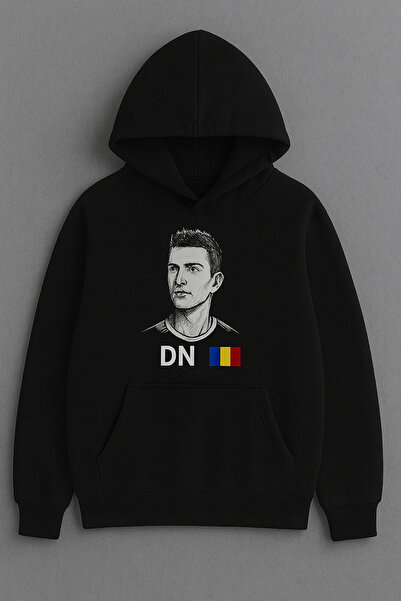CLASSY.MODA România Echipa Națională DN Design 3 Thread Hoodie Kangaroo Pocke...