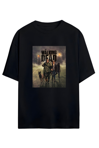 MAGORS تي شيرت قطني كبير الحجم للجنسين بتصميم The Walking Dead عالي الجودة