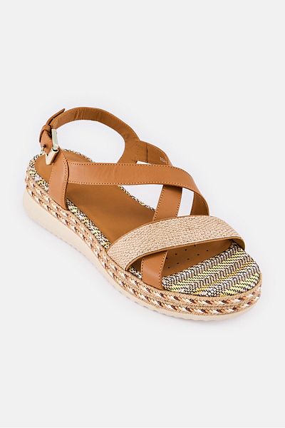 Geox Women D Eolie D Adjustable Closure Sandals, Brown