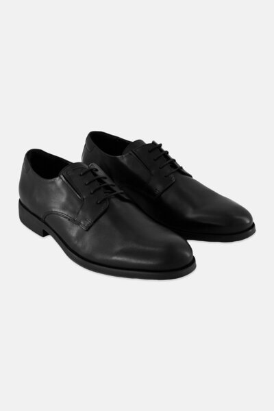 Geox Men U Hilstone A Lace Up Formal Shoes, Black