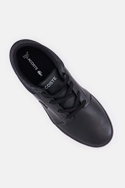 Lacoste Men Brand Logo Lace Up Minzah 319 Casual Shoes, Black