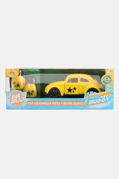 Jada Punch Buggy1959 Volkswagen Beetle Die-cast Car With Mini Gloves, Yellow