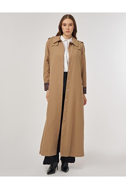 Kayra Shomize Collar Overcoat Beige