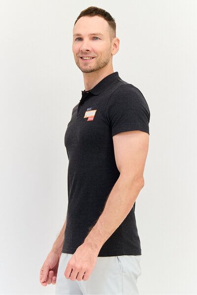 Puma Men Sportswear Fit Short Sleeves Outdoor Polo Shirt, Dark Grey