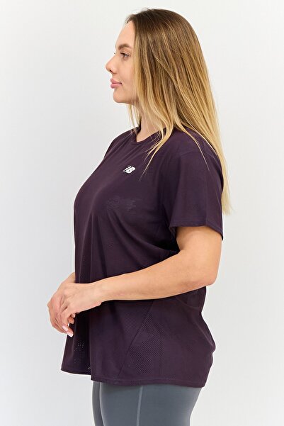 New Balance Women Sportswear Fit Short Sleeves Training T-Shirt, Purple