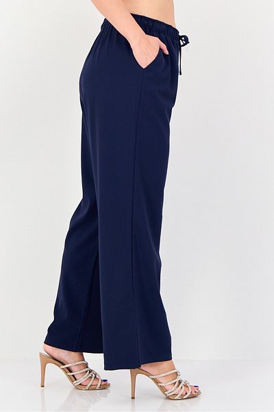 Don't Call Me Jennyfer Women Regular Fit Plain Straight Leg Pants, Navy