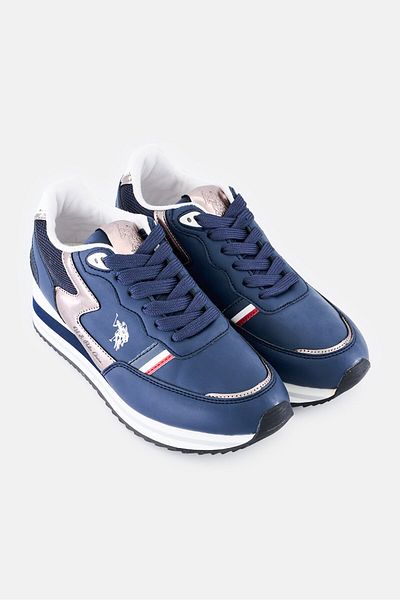 U.S. Polo Assn. Women Eco Leather Lace Up Casual Shoes, Navy