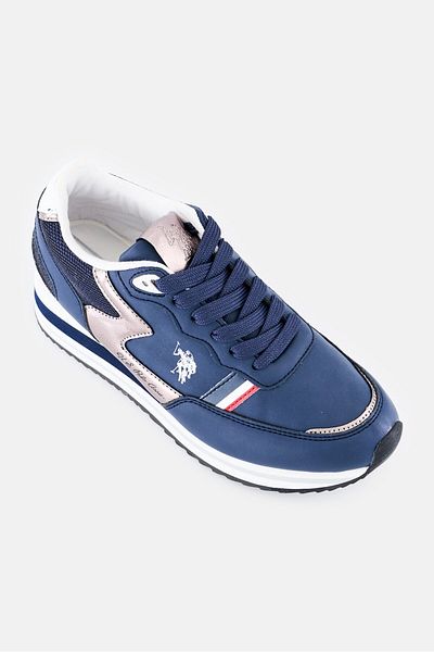 U.S. Polo Assn. Women Eco Leather Lace Up Casual Shoes, Navy