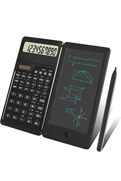 KidLe آلة حاسبة علمية تعمل بالطاقة الشمسية ولوح كتابة إلكتروني بشاشة LCD ووظي...