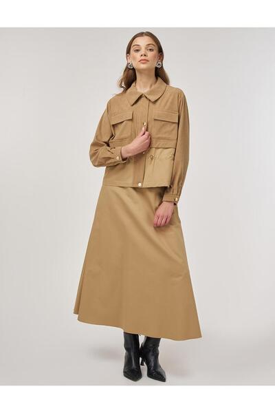 KYR Double Pocket Skirt Suit Beige
