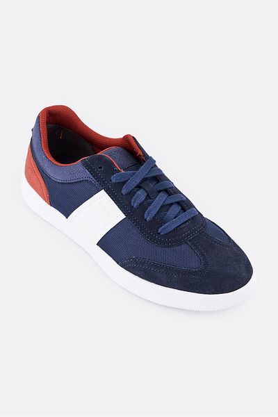 Geox Men Lace Up Casual Shoes, Navy Blue