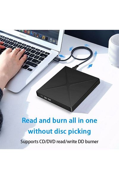 COOYA ناسخ أقراص DVD متعدد الوظائف، نقل بيانات عالي السرعة، بطاقة SD محمولة رفيعة، منفذ USB، توصيل وتشغيل