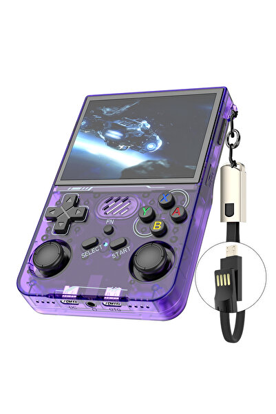 Choice وحدة تحكم ألعاب محمولة R36XX أرجوانية 128 جيجابايت R36XX R36S محدثة بن...