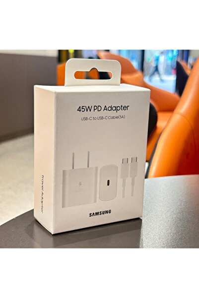 Samsung كابل أبيض أمريكي بطول 1 متر لشاحن فائق السرعة بقدرة 45 واط، متوافق مع...