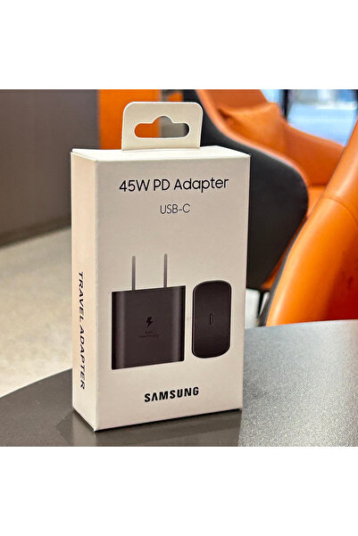 Samsung شاحن فائق السرعة أسود أمريكي بقوة 45 وات لهاتف Galaxy S25Ultra Plus S24 S23 S22 FE قابل للطي 6 5 US PD