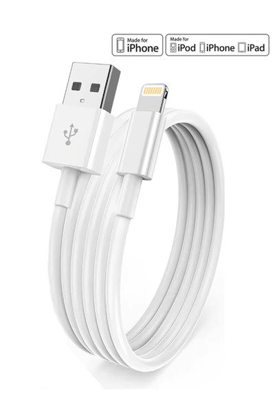 Choice 3 متر 1 عبوة من 3 قطع كابل شاحن آيفون كابل بيانات لايتنينج أصلي معتمد من MFi USB A c