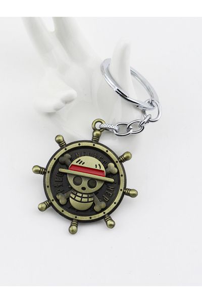 Choice1 K719-bronze Anime One Piece Metal Keychain Accessories Anime Luffy Ace Law Devil Fruit Keyring Penda