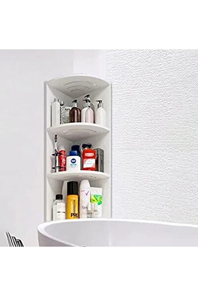 sharpdo Bathroom Corner Shelf Organizer with 4 Layers, White Color, Painted