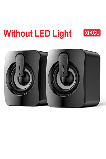 Choice1 Without LED Light XIKCU Home Camping Computer Speakers PC Sound Box HIFI Stereo Microphone Wired Cai