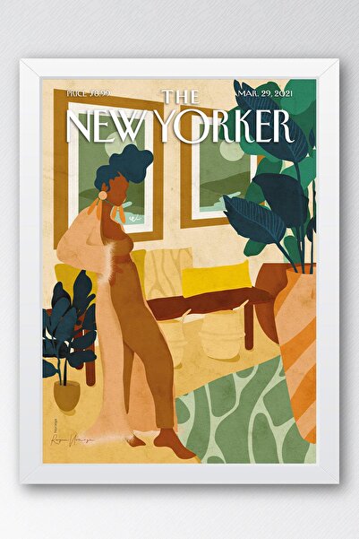 Saturn Slika u ramu iz časopisa The New Yorker, 29. mart 2021. - Slika u stil...