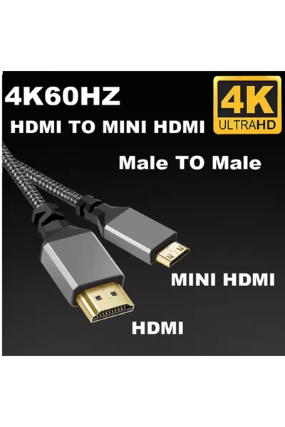 Choice كابل Mini HDM بطول 0.3 متر وبطول 30 سم من النايلون الإصدار 2.0 متوافق ...