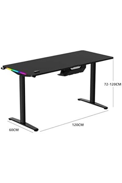 sharpdo Standalone Electric Adjustable Desk, Comfortable L-Shaped Desk with Single Motor, Large Computer Des