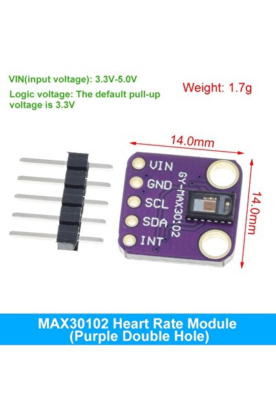 choice2 وحدة استشعار معدل ضربات القلب MAX30102 أرجوانية MAX30102 MAX30100 كشف...