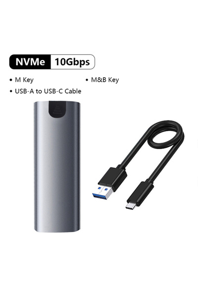 Choice NVMe-10Gbps M.6 Hard Disk Box 3.1 Dual Protocol NVME/NGFF SATA SSD Type-C 3.1 Disk Tool Free M.2 SSD