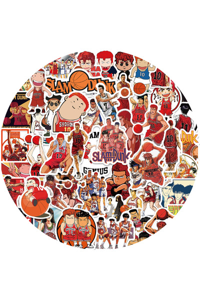 Choice 50 قطعة من ملصقات أنمي سلام دانك اللطيفة لحافظات الهواتف، مجموعة ملصقات مقاومة للماء، عبوة كاواي لأجهزة الكمبيوتر المحمول