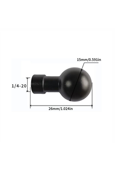 Choice 15 صامولة 13 مم/15 مم/17 مم محول رأس كروي مشبك تثبيت لكاميرا الحركة Gopro محول 17 مم إلى 1/4 بوصة