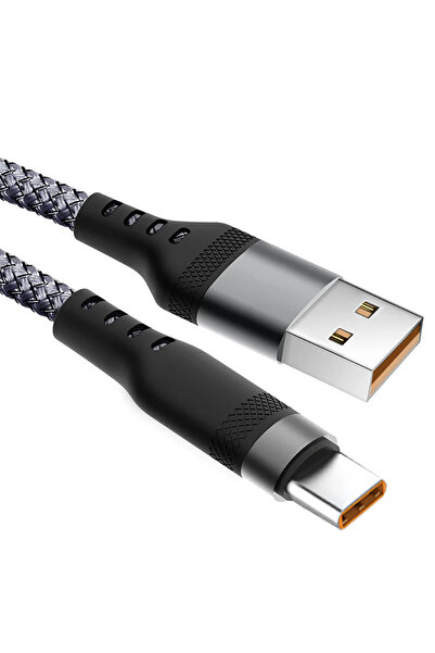Choice كابل شحن سريع NNBILI 6A USB A إلى TYPE C أسود بطول 1 متر، كابل شحن ممت...