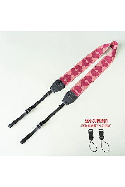 Choice حزام كاميرا وردي اللون مناسب لكاميرات فوجي فيلم، كانون، وكون بدون مرآة...