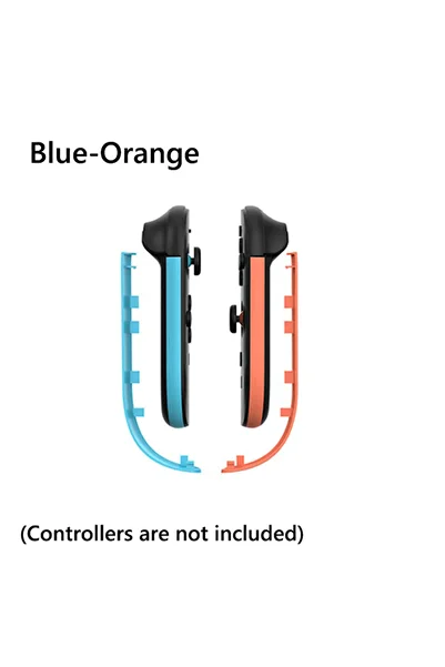 Choice غطاء وغطاء بديل لشريط زخرفي لجهاز تحكم NS Switch 2 Joycon باللون الأزرق البرتقالي