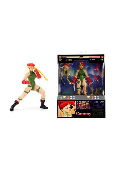 Simba Street Fighter Cammy 15cm figür, hareketli ve aksesuarlı, Capcom lisans...