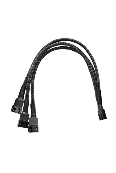 Choice 1 to 3 4-pin 1 to 3 Way PWM Fan Splitter Cable Cooled 1 to 3 Way Tap Sleeve Extension Braided Cable